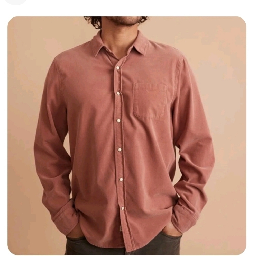 MARINE layer LS lightweight snap card shirt